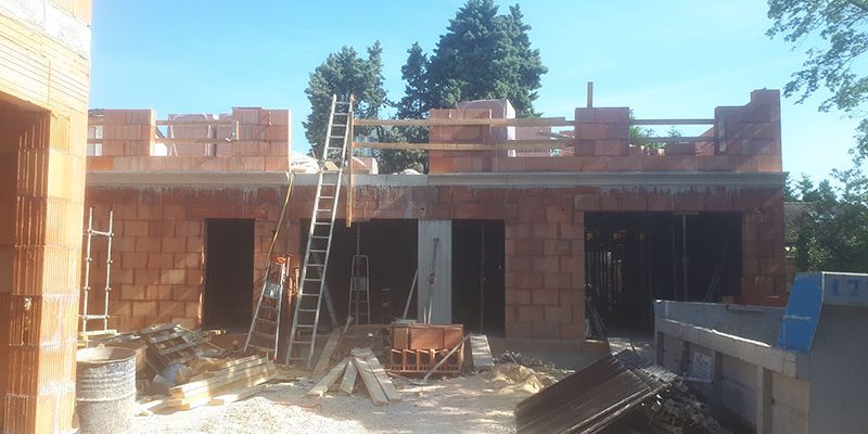Élévations de mûrs d'un complexe d'habitations. Projet piloté par 2MA Structure - Tours